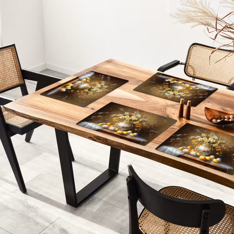 Set de table – 6 pièces - Oeufs de Pâques - Nature morte - Vase — 4