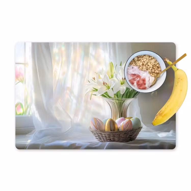 Set de table – 6 pièces - Vase - Oeufs - Fleurs — 1
