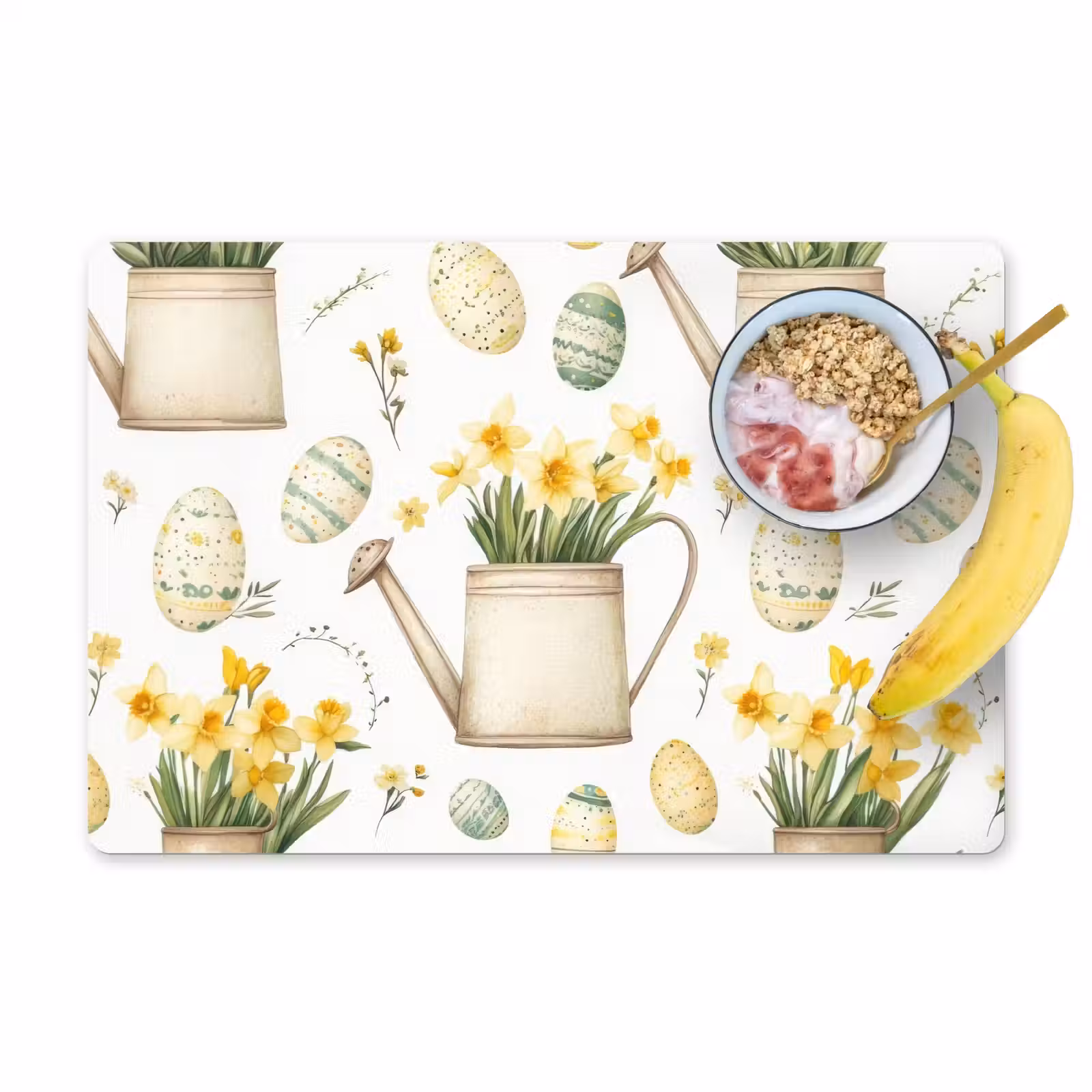 Set de table – 6 pièces - Arrosoir - Fleurs - Oeufs — 1
