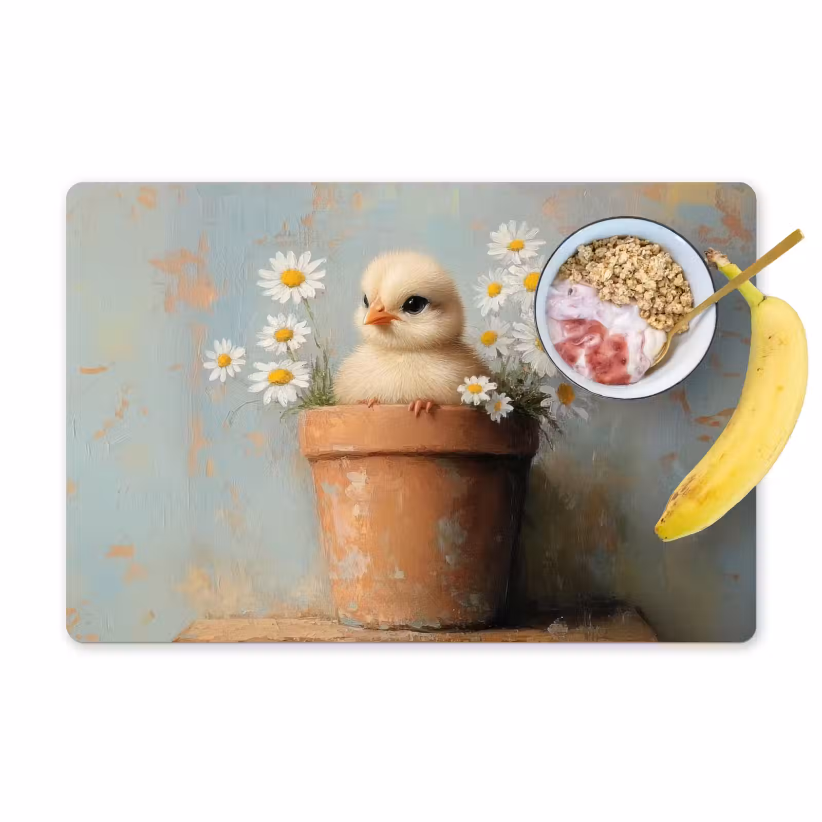 Set de table – 6 pièces - Pot de fleurs - Poussin - Fleurs — 1