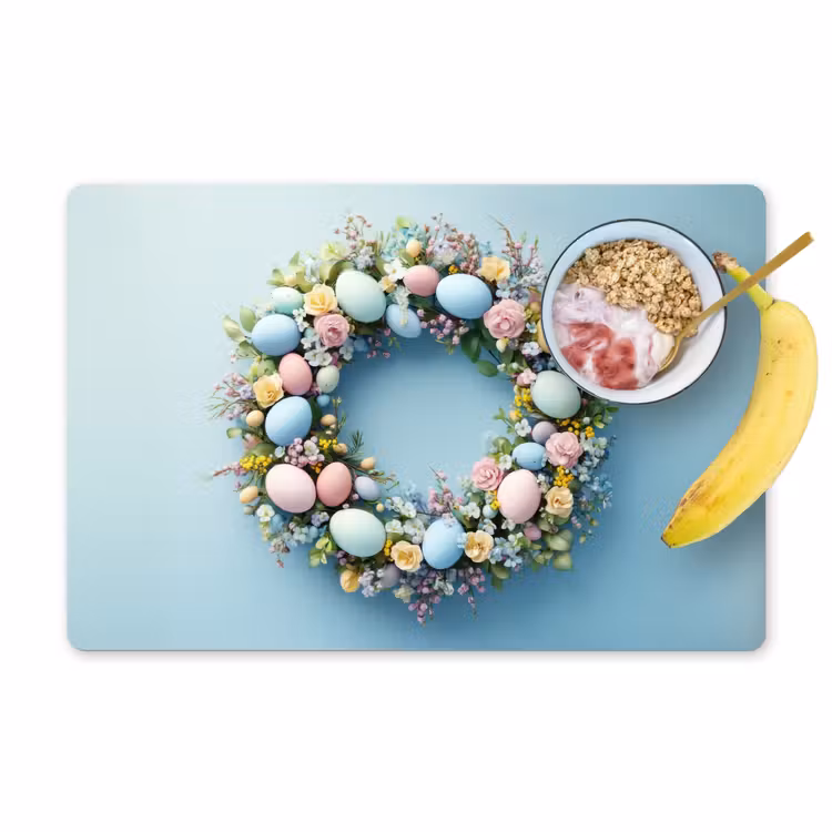 Set de table – 6 pièces - Couronne - Oeufs - Fleurs — 1