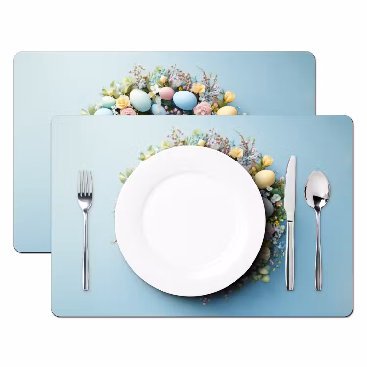 Set de table – 6 pièces - Couronne - Oeufs - Fleurs — 2
