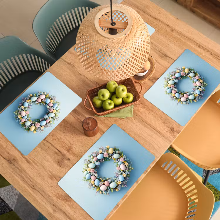 Set de table – 6 pièces - Couronne - Oeufs - Fleurs — 3