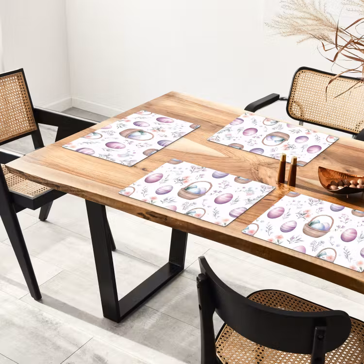 Set de table – 6 pièces - Fleurs - Oeufs de Pâques - Patron — 4