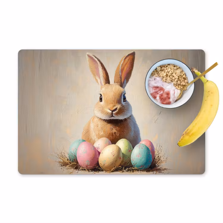 Set de table – 6 pièces - Lapin de Pâques - Pastel - Oeufs — 1