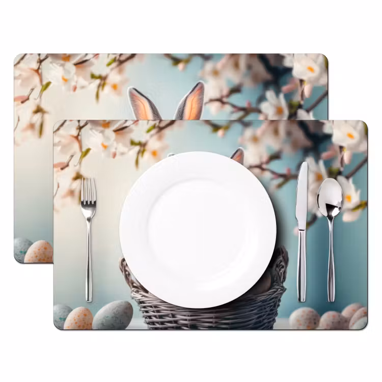Set de table – 6 pièces - Lapin - Œufs - Panier — 2