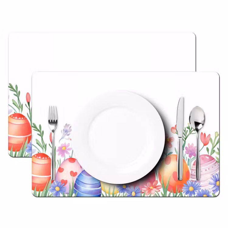 Set de table – 6 pièces - Jardin de fleurs - Coloré - Œufs — 2