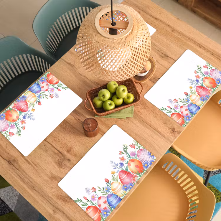Set de table – 6 pièces - Jardin de fleurs - Coloré - Œufs — 3