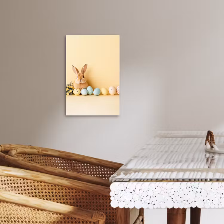 Tableau sur toile - Oeufs - Lapin - Teintes pastel — 3