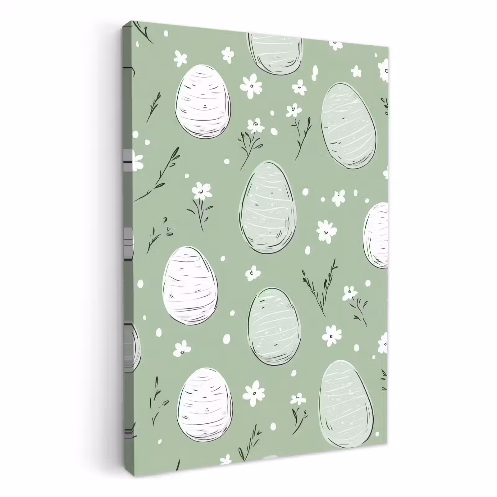 Tableau sur toile - Vert - Œufs - Motif — 1