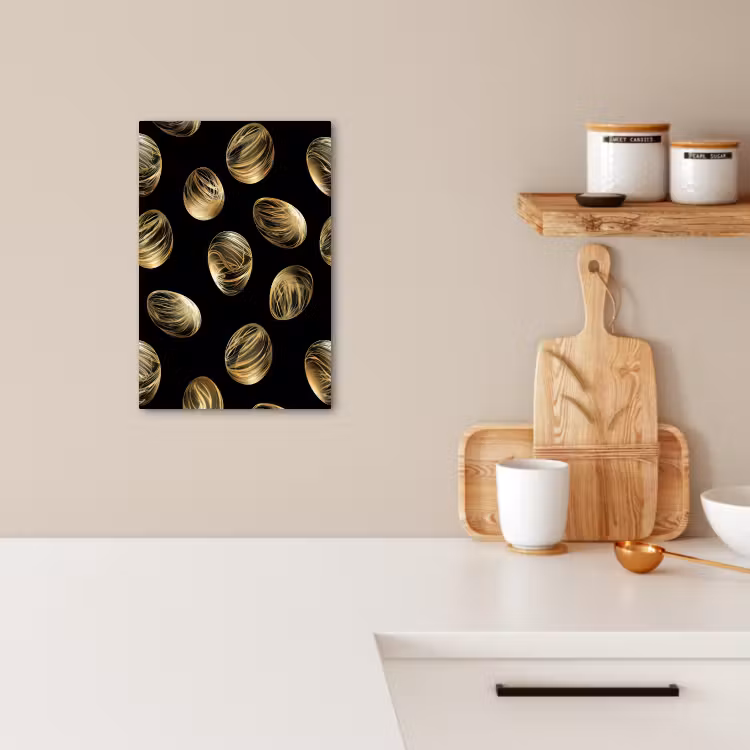 Tableau sur toile - Œufs - Or - Motif — 4