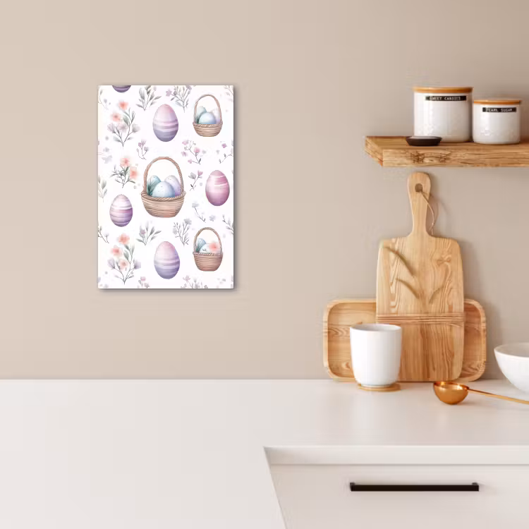 Tableau sur toile - Fleurs - Oeufs de Pâques - Patron — 3