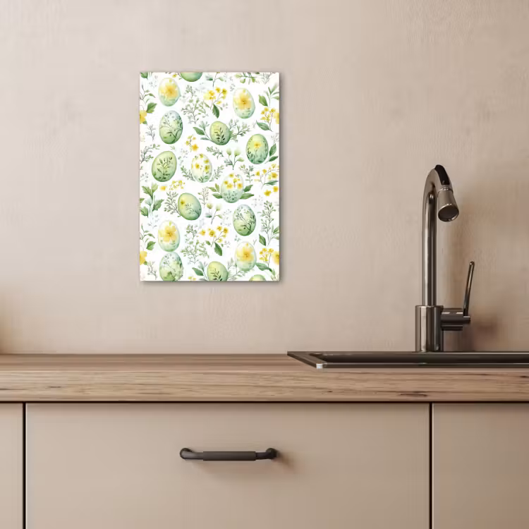 Tableau sur toile - Motif - Vert - Œufs — 3