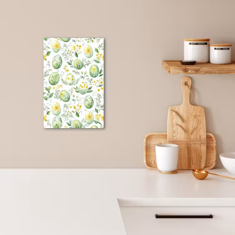 Tableau sur toile - Motif - Vert - Œufs — 4