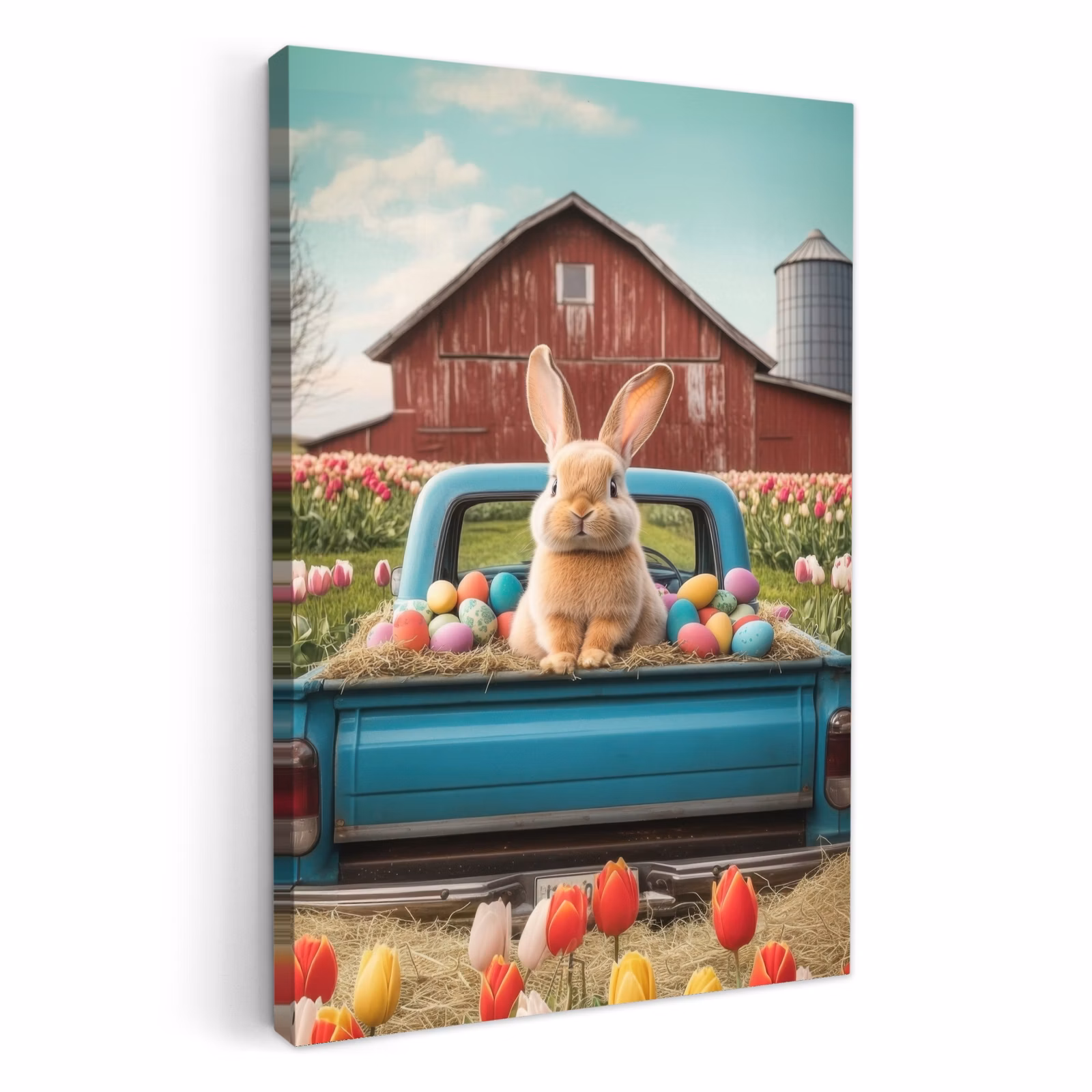 Tableau sur toile - Lapin - Ferme - Oeufs — 1
