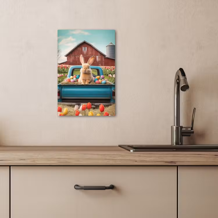 Tableau sur toile - Lapin - Ferme - Oeufs — 2