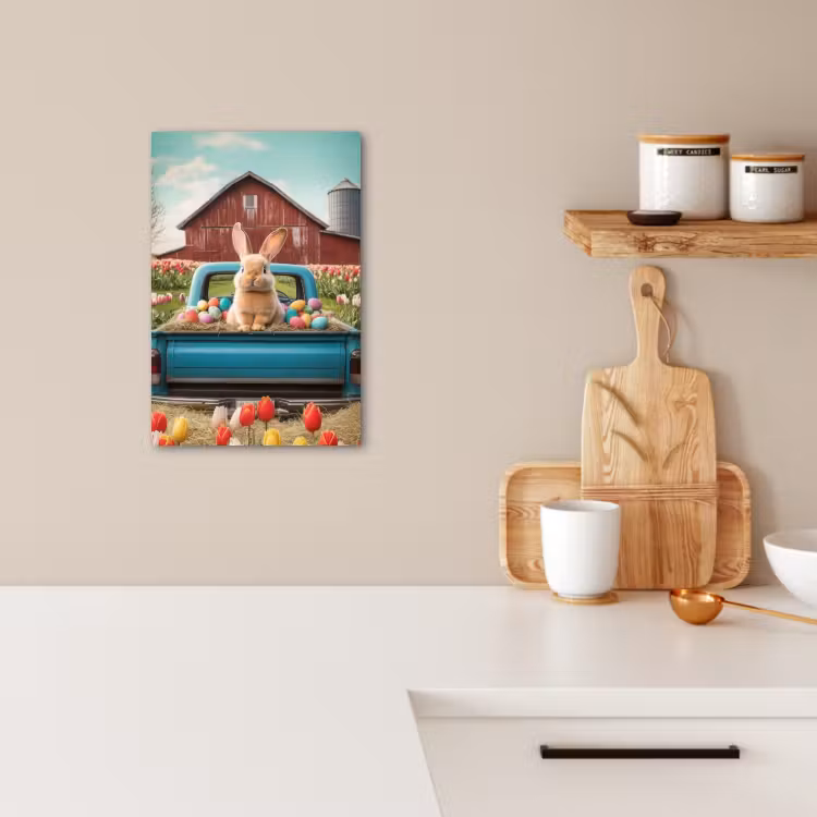 Tableau sur toile - Lapin - Ferme - Oeufs — 3