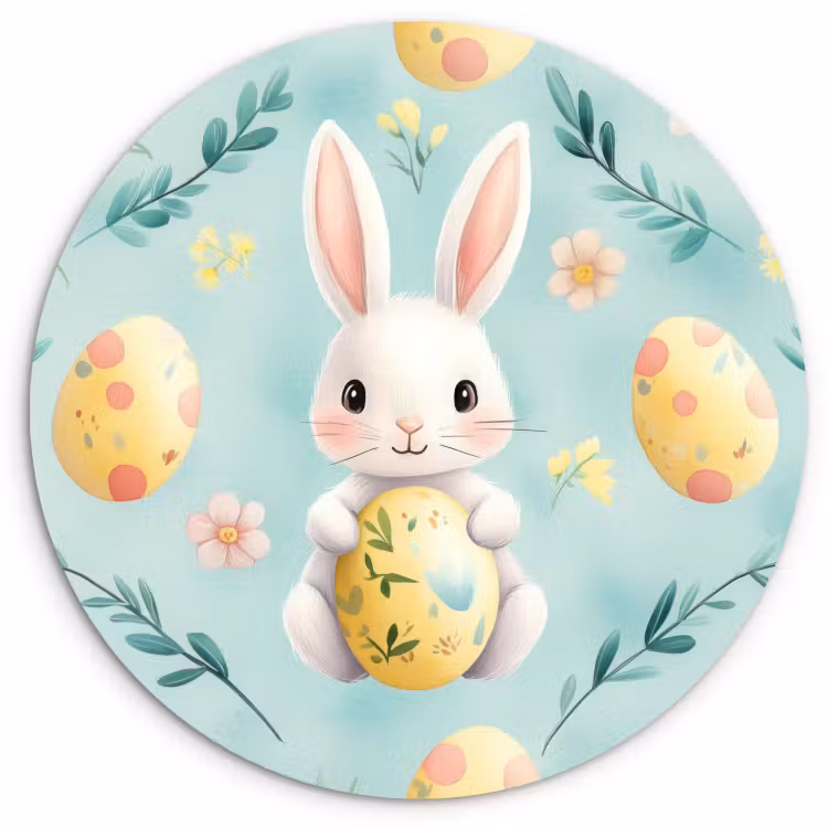 Tableau rond - modèle-œufs-de-lapin-3-2 — 1