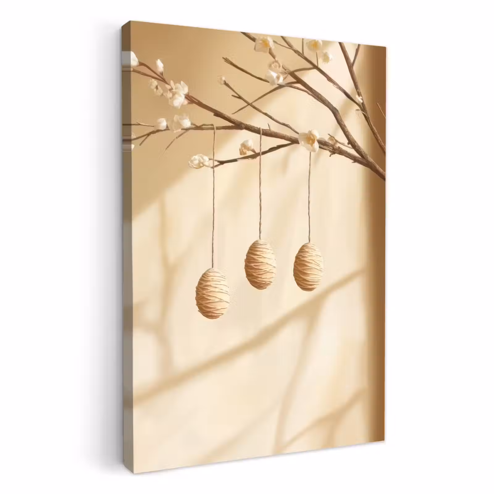 Tableau sur toile - Beige - Gâteau de Pâques - Œufs — 1