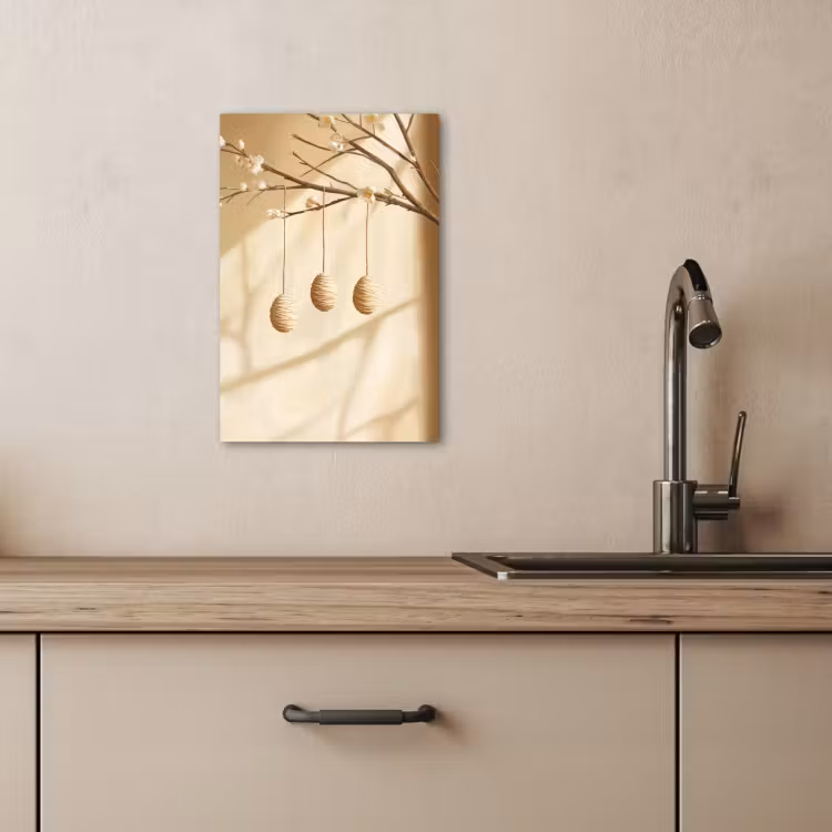 Tableau sur toile - Beige - Gâteau de Pâques - Œufs — 2