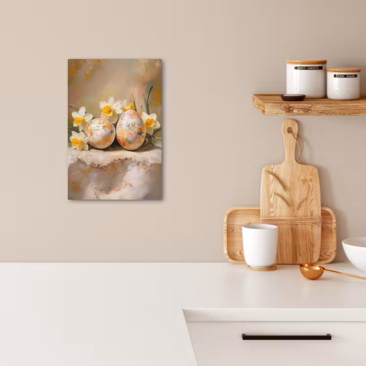 Tableau sur toile - Fleurs - Oeufs - Peints — 4