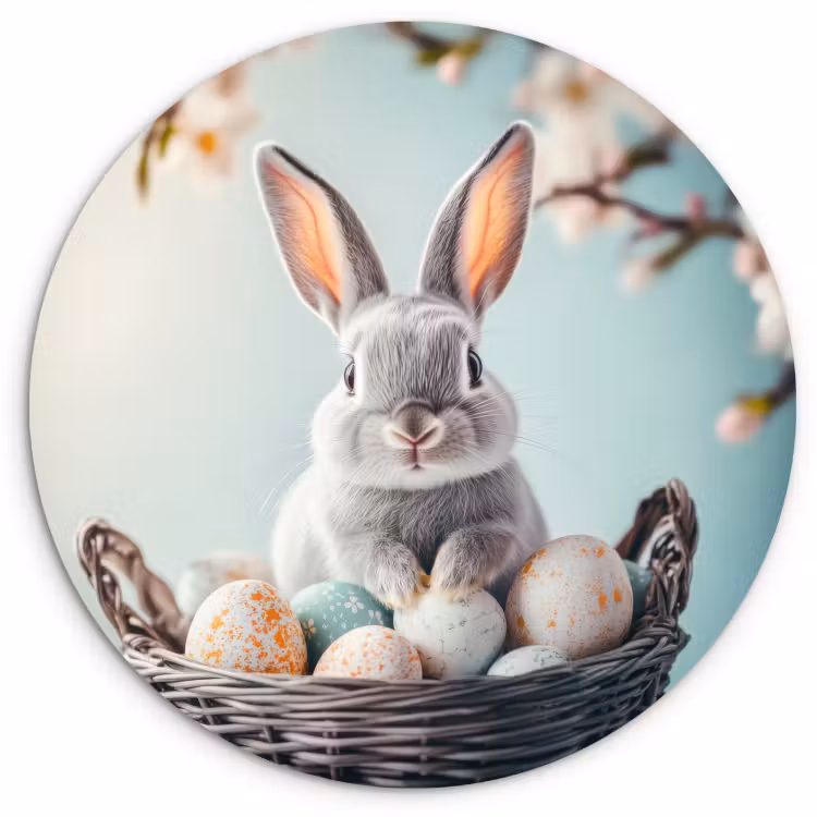 Tableau rond - lapin-mand-3-2 — 1