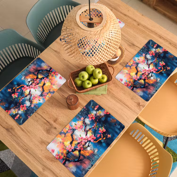 Sets de table - Fleurs - Branches - Artistique - Rose — 3