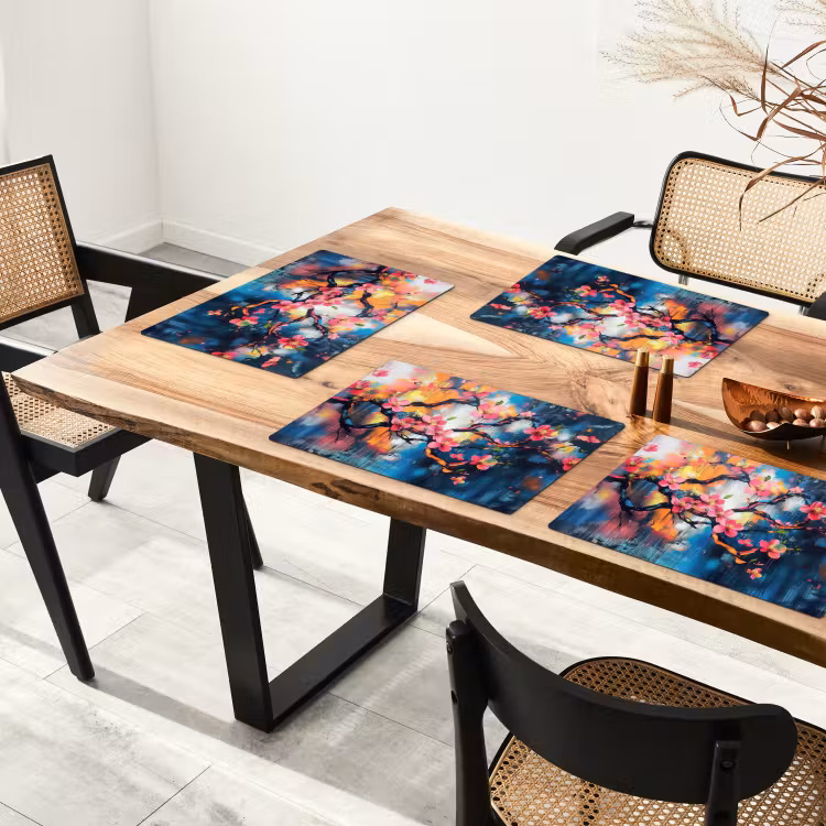 Sets de table - Fleurs - Branches - Artistique - Rose — 4