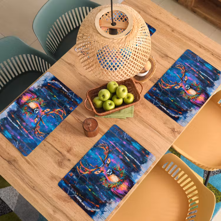Sets de table - Renne - Couronne - Féerique - Bleu — 3