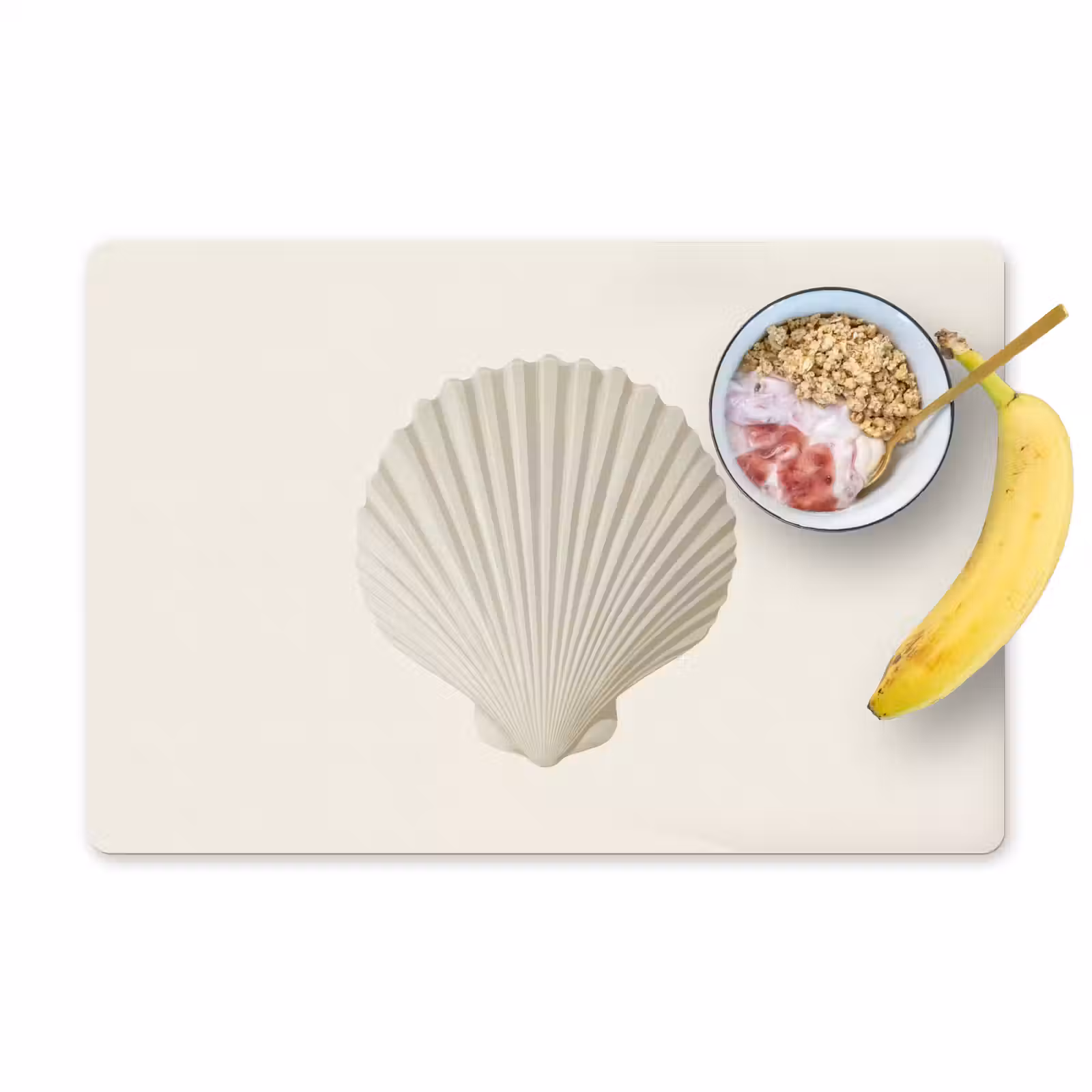 Sets de table en vinyle - Coquille - Minimaliste - Blanc — 1