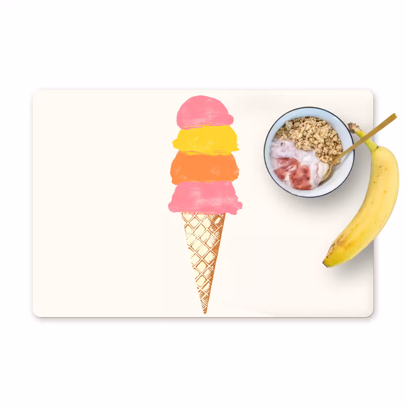 Sets de table - Coupe de glace - Cornes - Illustration - Minimaliste — 1