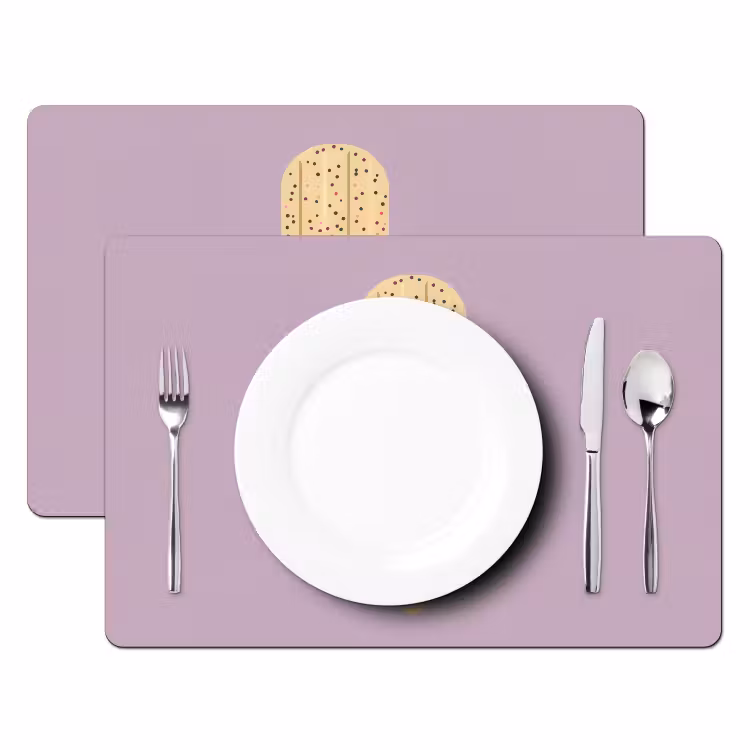Sets de table - Beige - Glace - Moucheté — 2