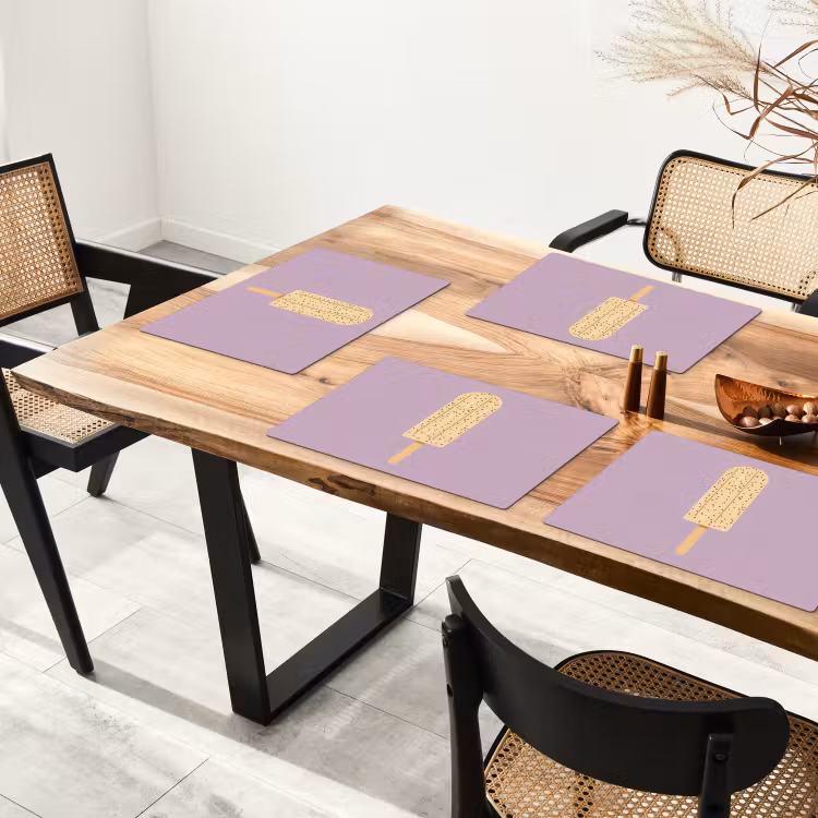 Sets de table - Beige - Glace - Moucheté — 4