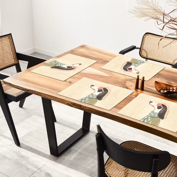Sets de table en vinyle - Citation - Chien - Lunettes de soleil — 4