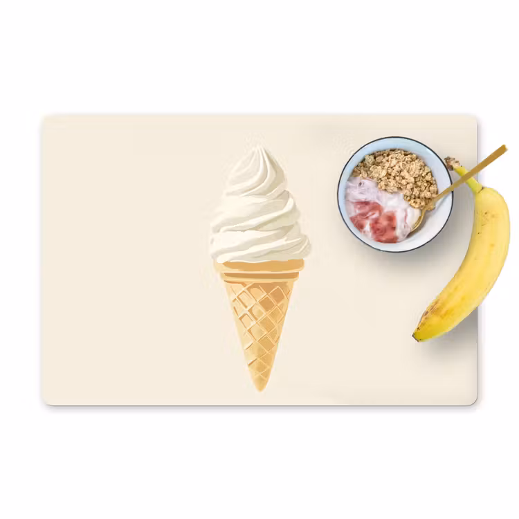 Sets de table - Cornet de glace - Blanc — 1
