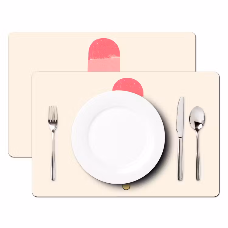 Sets de table - Glace à l'eau - Rétro - Bâton - Rose — 2