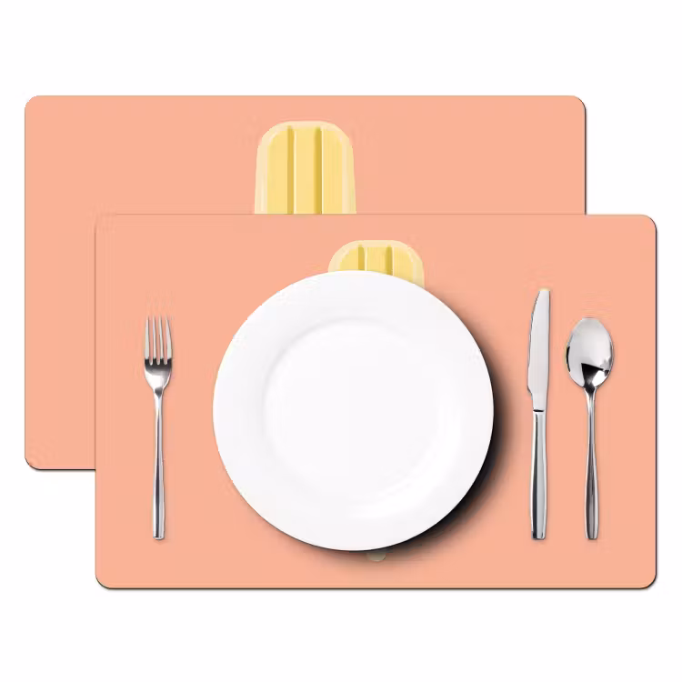 Sets de table - Glace à l'eau - Teintes pastel - Minimaliste — 2