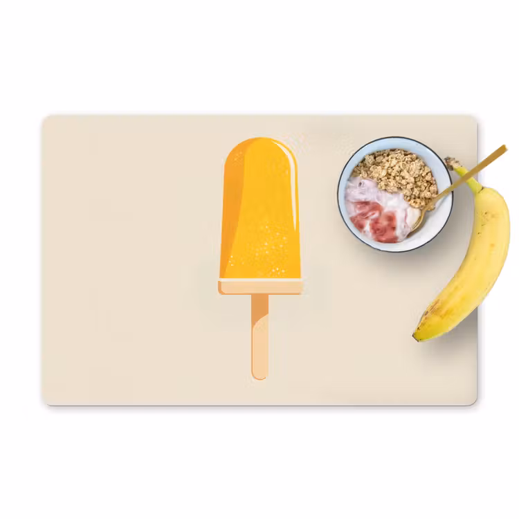 Sets de table - Orange - Bâton - Glace à l'eau — 1
