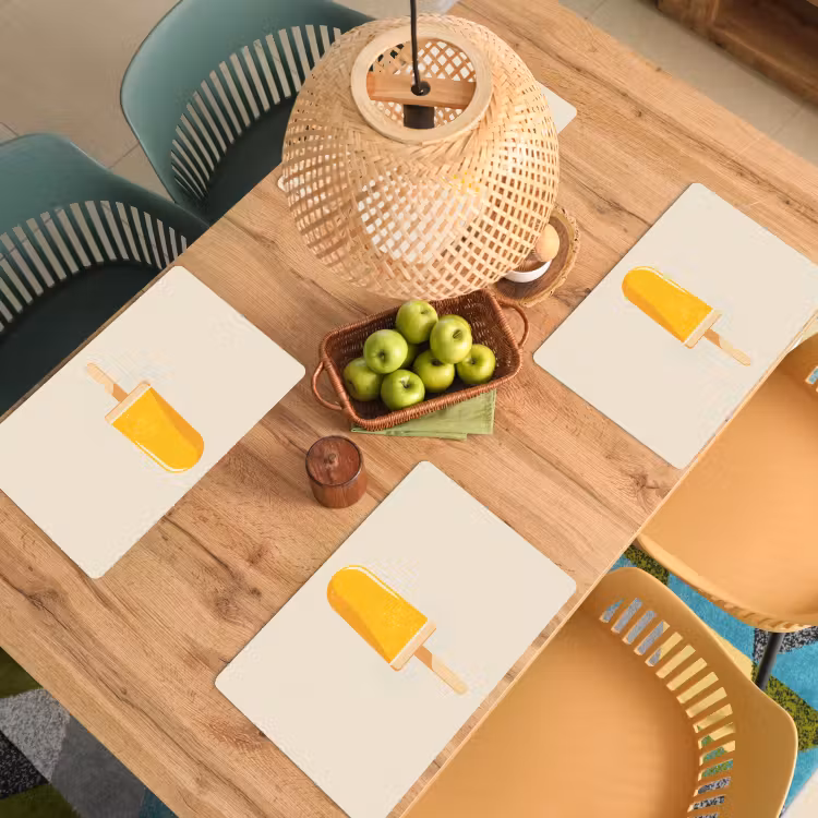 Sets de table - Orange - Bâton - Glace à l'eau — 3