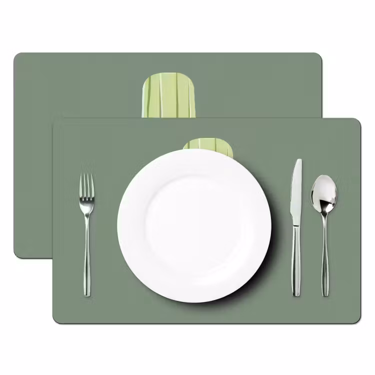 Sets de table - Vert - Glace à l'eau - Bâton - Illustration — 2