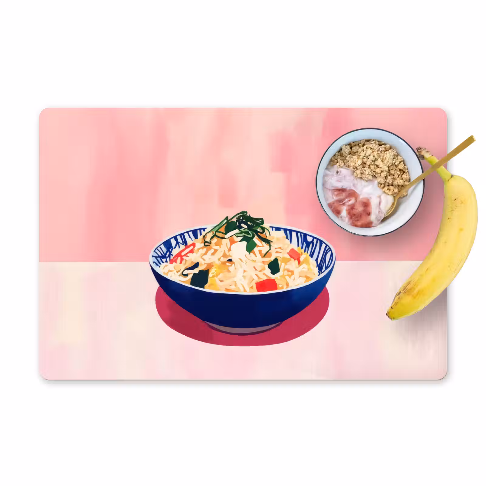 Sets de table - Riz - Illustration - Bol - Légumes — 1