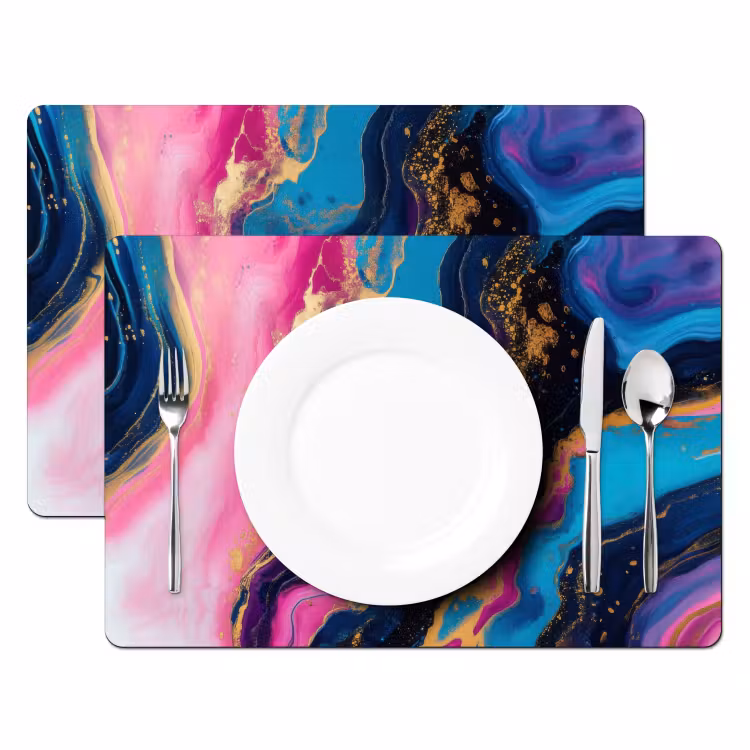 Sets de table - Marbre - Moderne - Or — 2