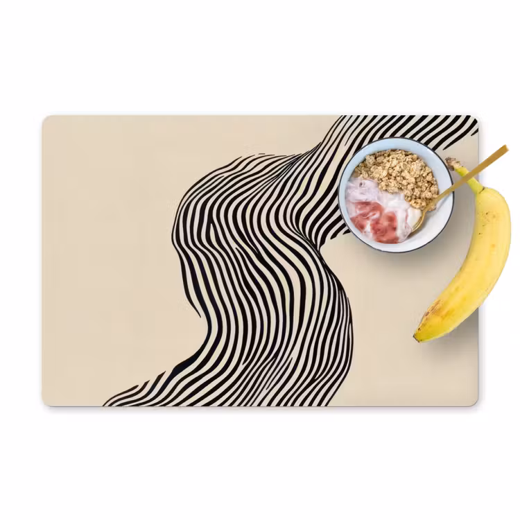 Sets de table en vinyle - Ondes - Lignes - Abstrait - Silhouette — 1