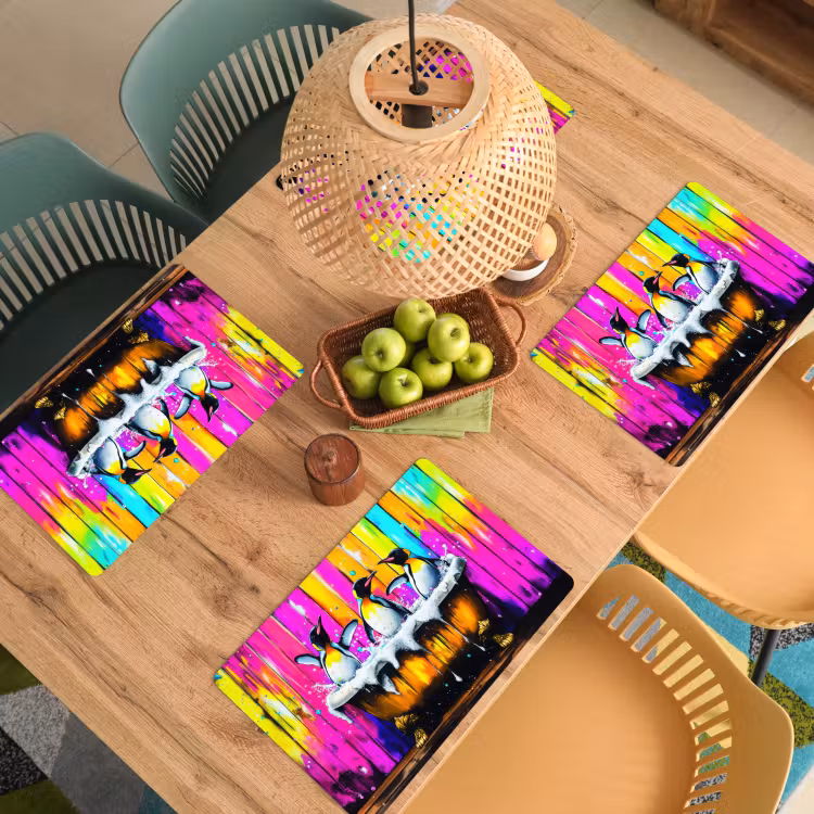 Sets de table - Pingouins - Baignoire - Colorée - Mousse — 3
