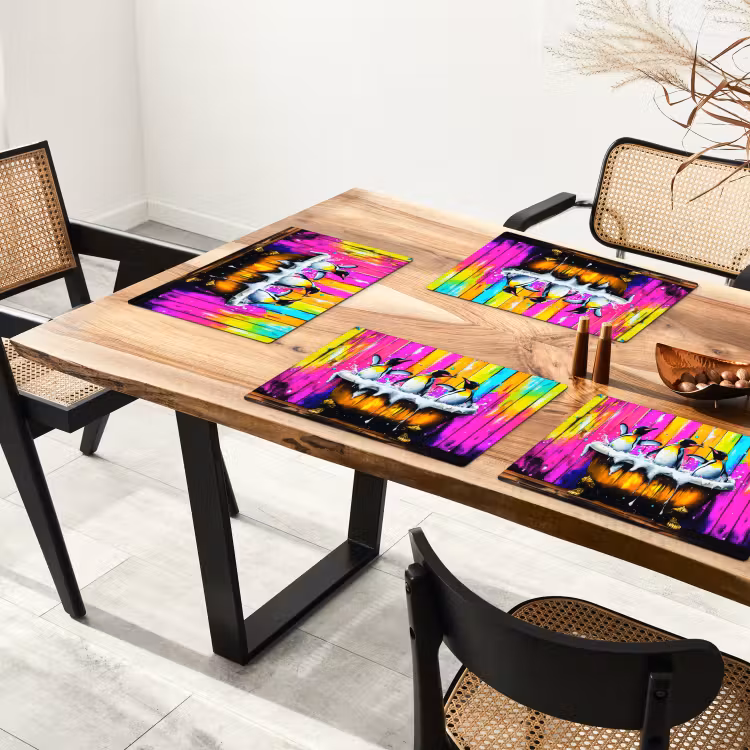 Sets de table - Pingouins - Baignoire - Colorée - Mousse — 4