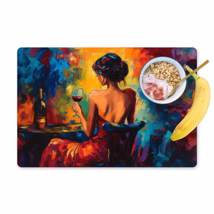Sets de table - Vin - Femme - Atmosphérique - Coloré — 1