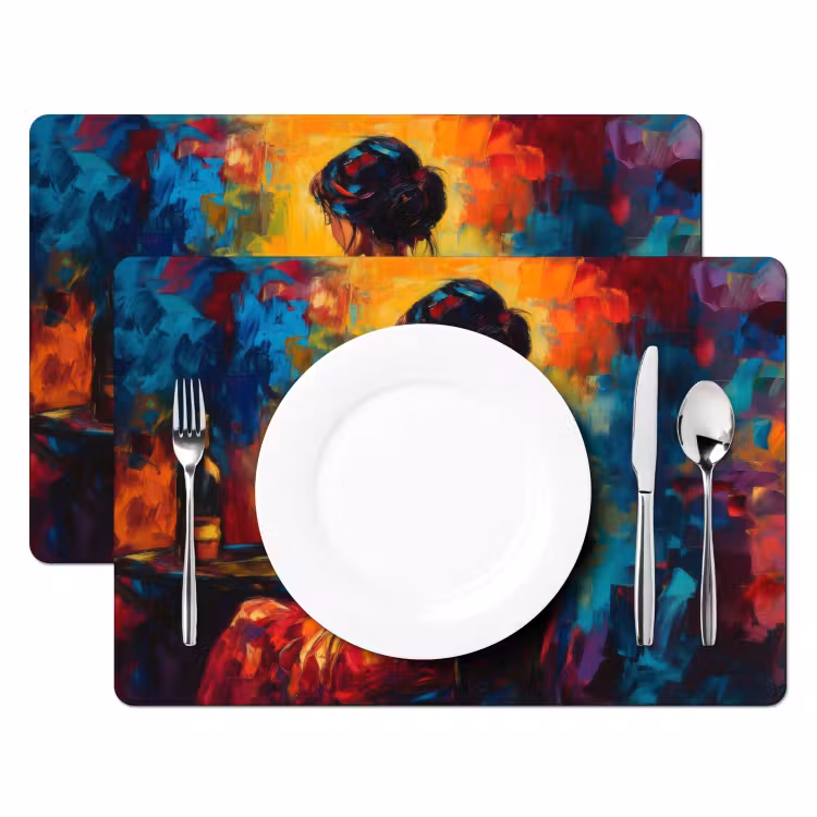 Sets de table - Vin - Femme - Atmosphérique - Coloré — 2