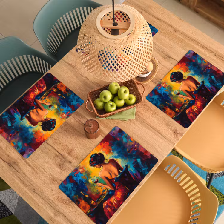 Sets de table - Vin - Femme - Atmosphérique - Coloré — 3