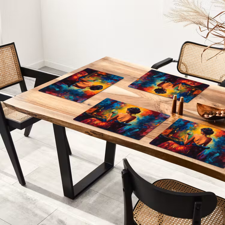 Sets de table - Vin - Femme - Atmosphérique - Coloré — 4