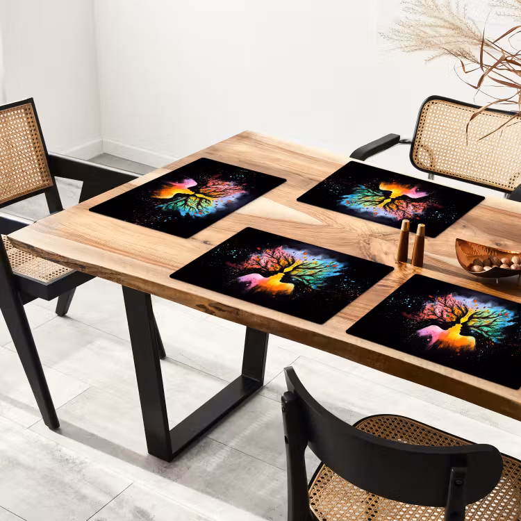 Sets de table - Visages - Silhouettes - Colorés - Branches — 4